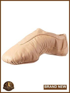 Tan Leather Ballet Dance Shoes Split Sole Suede